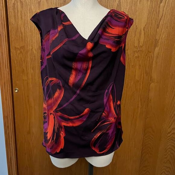 Allegra K Women's Scoop Neck Tank Top - Water Ripples Texture, Sleeveless, Stretchy, Business Casual - View #2